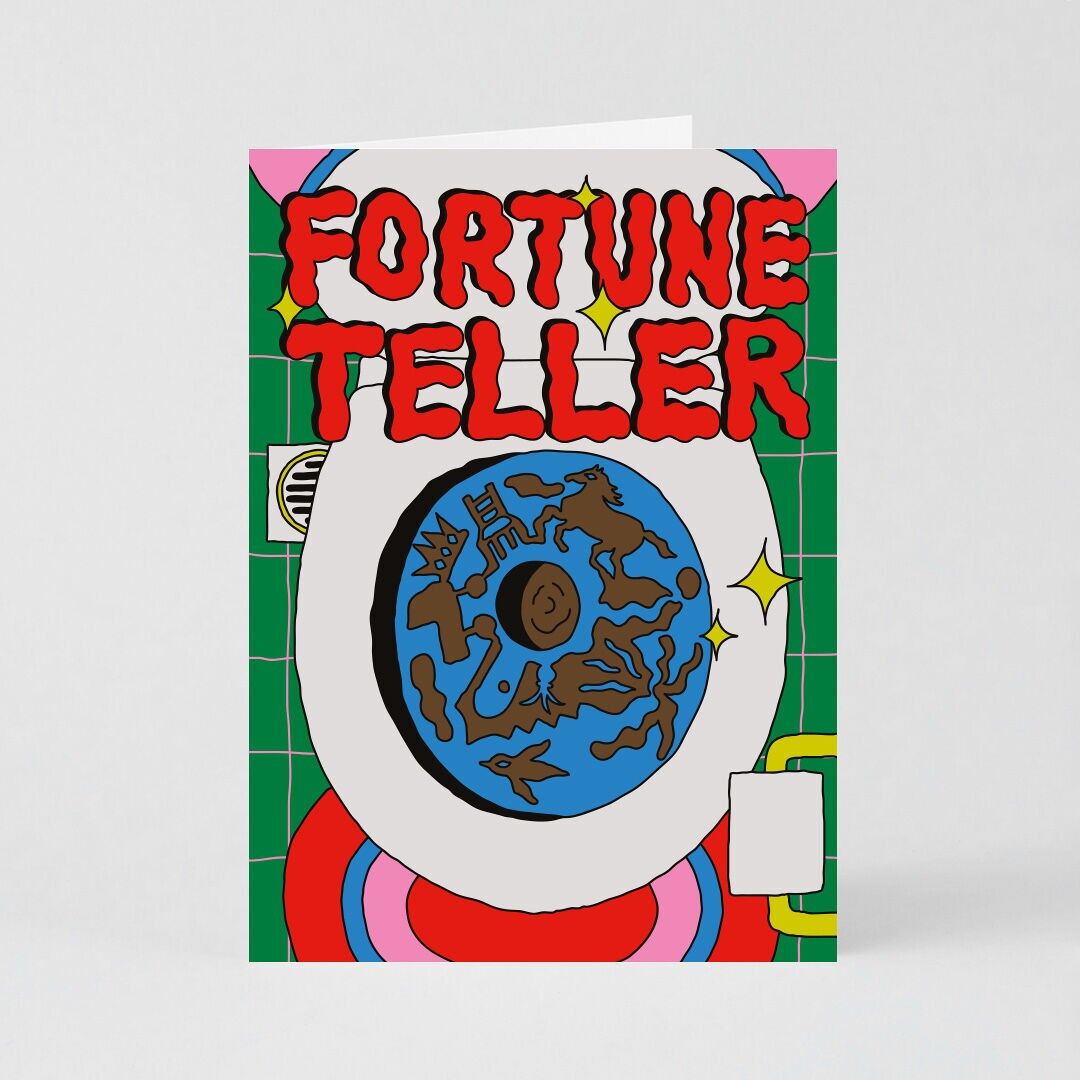 Kunstkarte (gefaltet) + Umschlag – Wahrsagerin (13 x 18 cm)