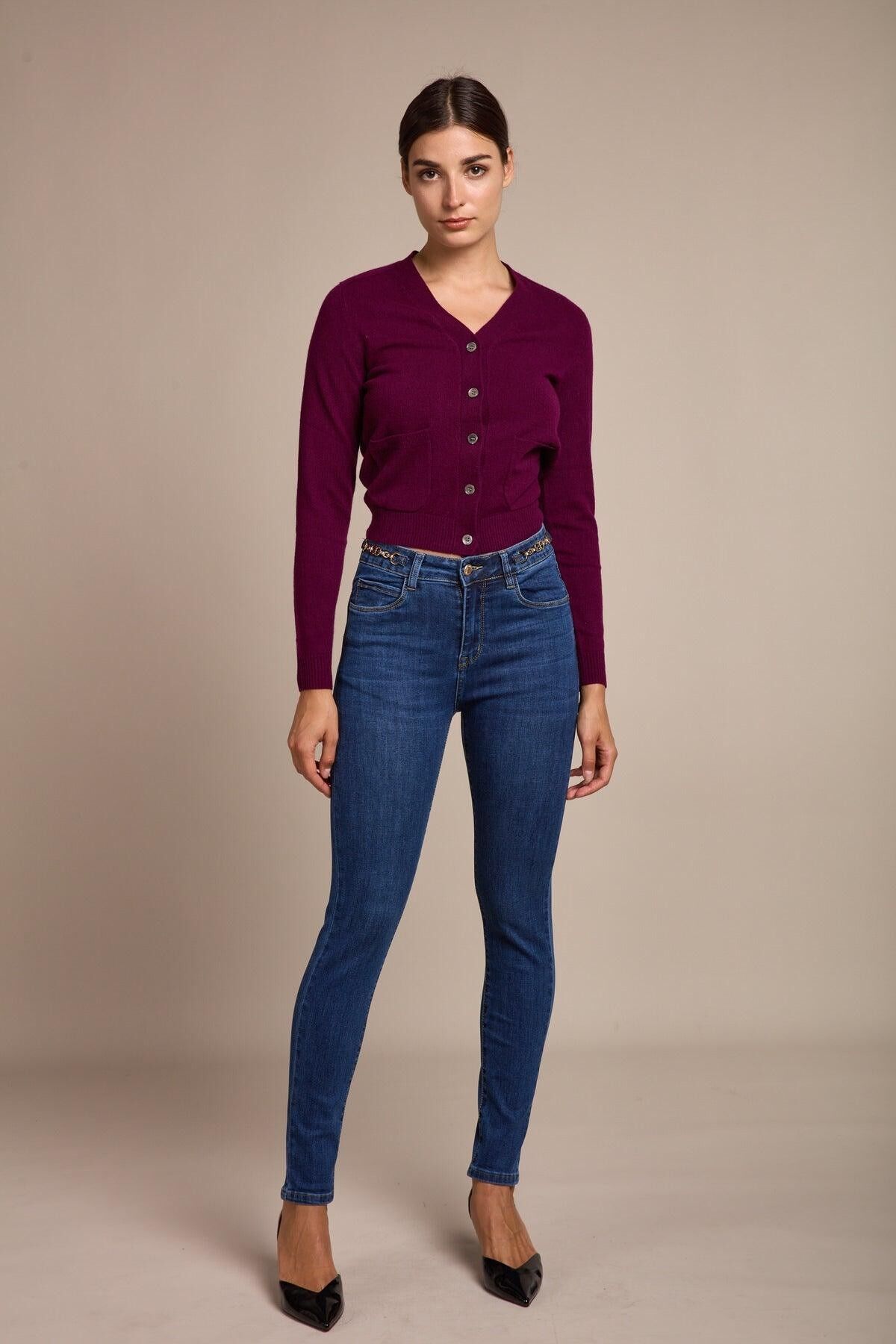 Toxik3 jean slim push-up chaîne