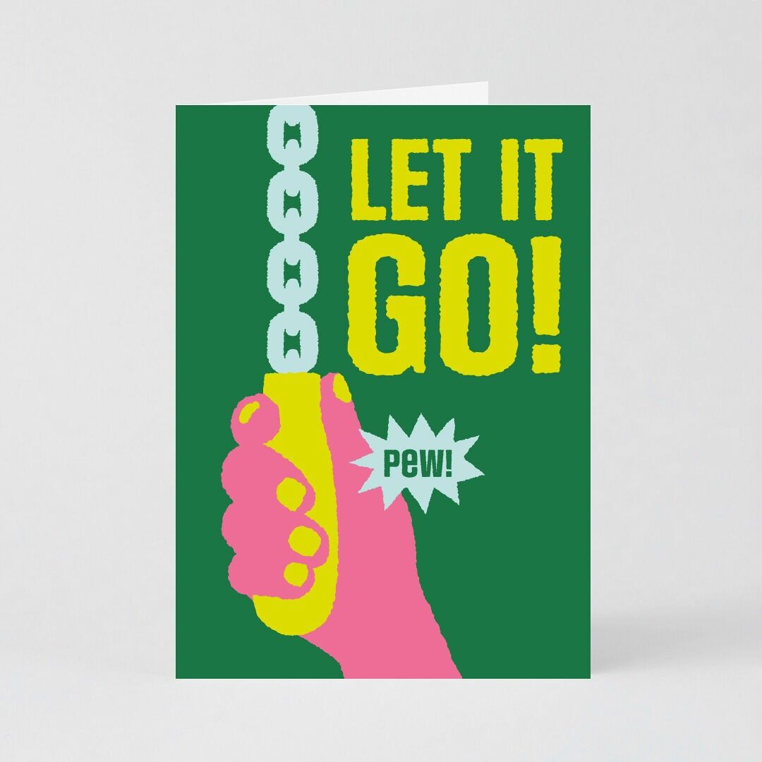 Kunstkarte (gefaltet) + Umschlag – Let It Go!(13 x 18 cm)