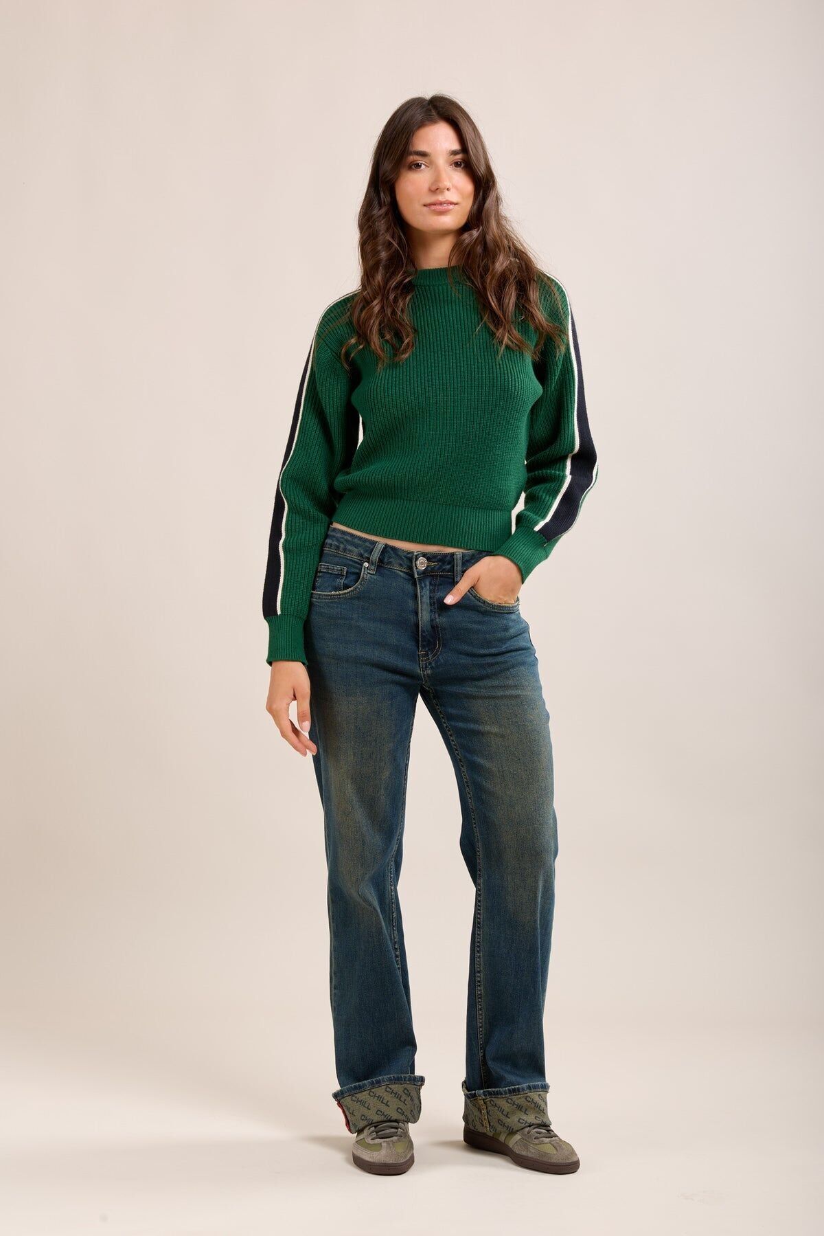 Toxik3 jean large revers imprimé