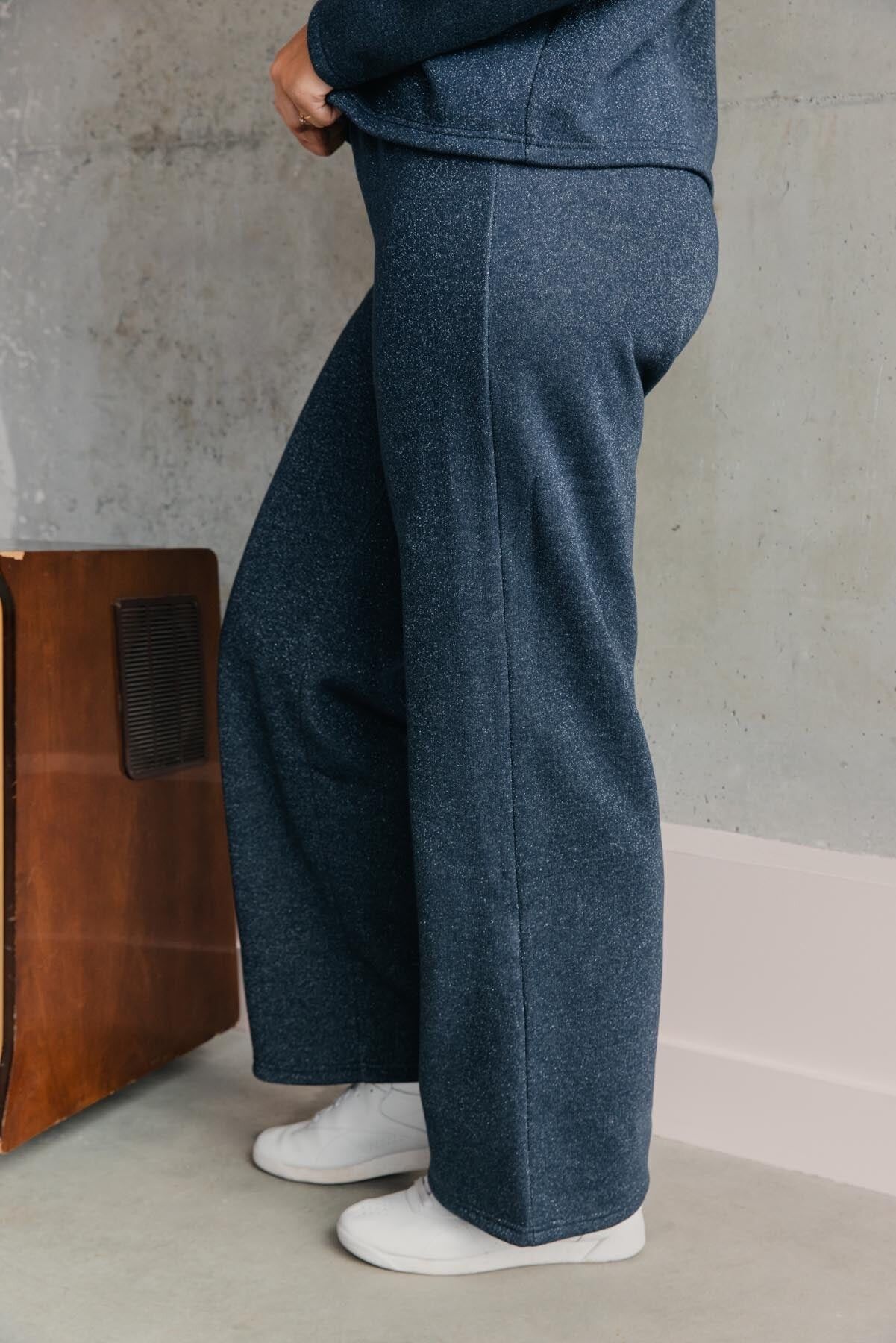 Sequined Jogging Pants - Midnight Blue