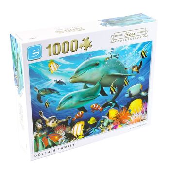 Puzzle 1000pcs Famille de Golfinhos