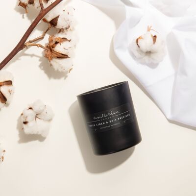 Matt edition candle - fresh linen & bois precieux