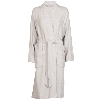 Robe du matin en bambou unisexe, Sable L/XL