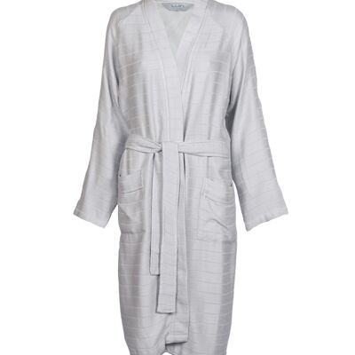 Bamboo Morning Gown Unisex, Pearl Grey S/M