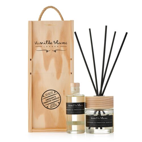 REED DIFFUSER GIFT SET - COMPLETE WITH REFILL Grenade & Frosted Vanilla