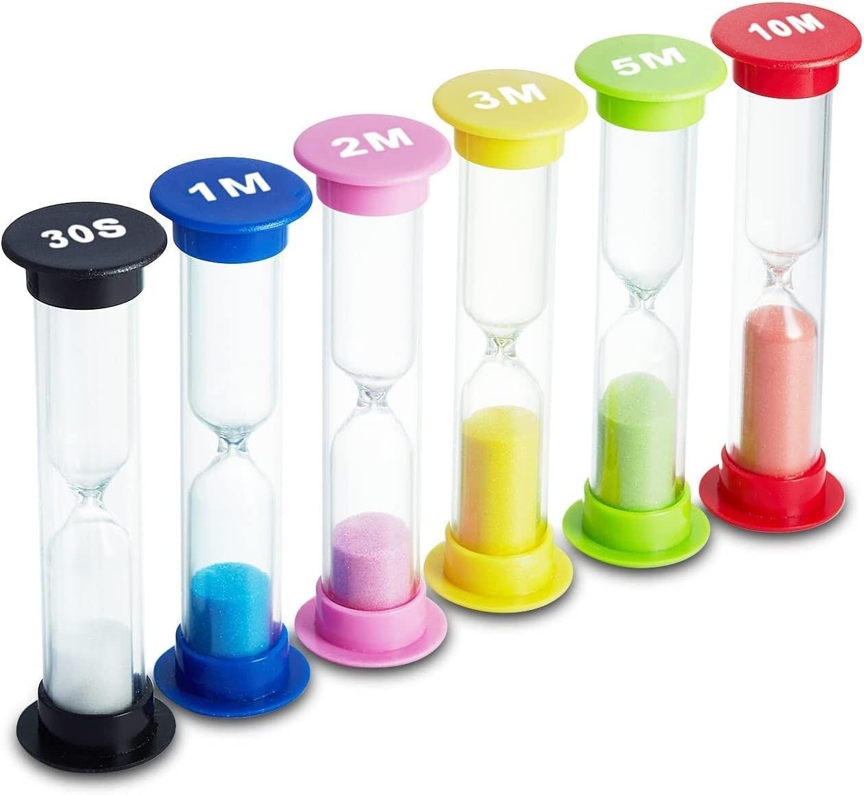 Sand Timers for Kids-Colorful and Attractive-Easy to Operate- Pack of 6