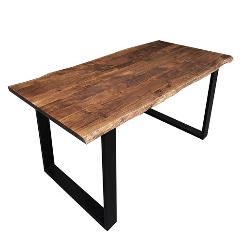 Table 120 x 80 cm, plateau 26 mm, couleur noyer