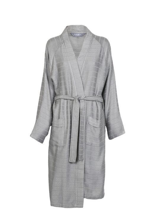 Bamboo Morning Gown Unisex, Granite S/M