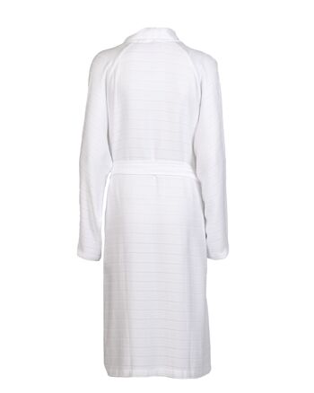 Robe du matin en bambou unisexe, neige L/XL 2