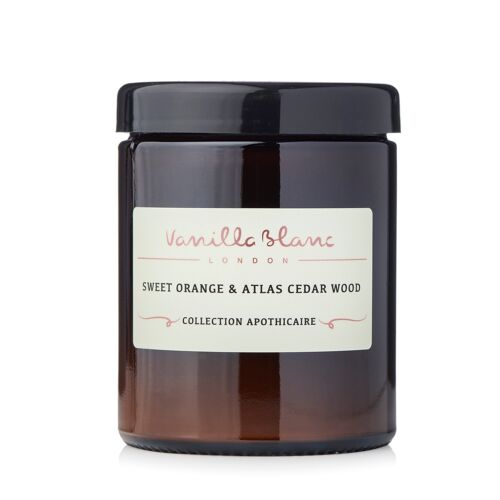 170 ML ORGANIC COCONUT CANDLE- Sweet Orange & Atlas Cedarwood -