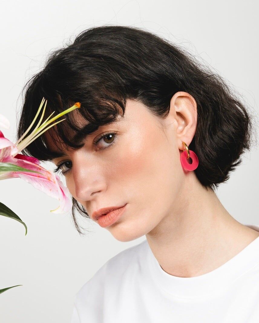 Orecchini DONUTS - Fucsia -