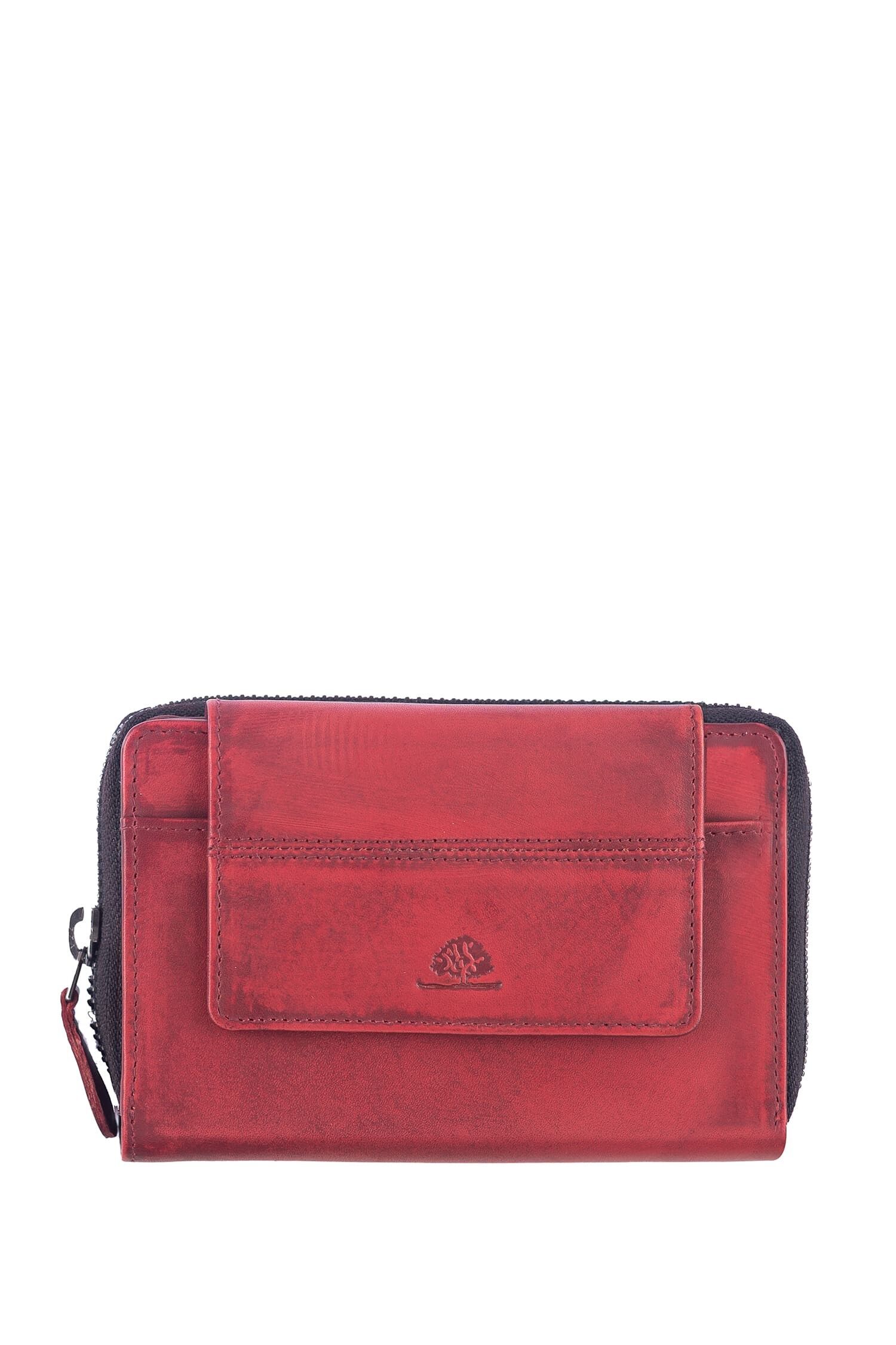 Destressed RV women's wallet RFID deep red 2152-26