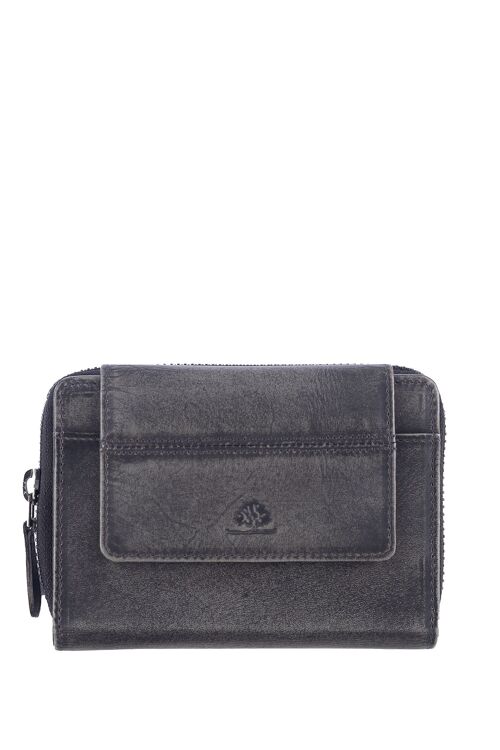 Destressed RV-Damenbörse RFID silver grey 2152-29