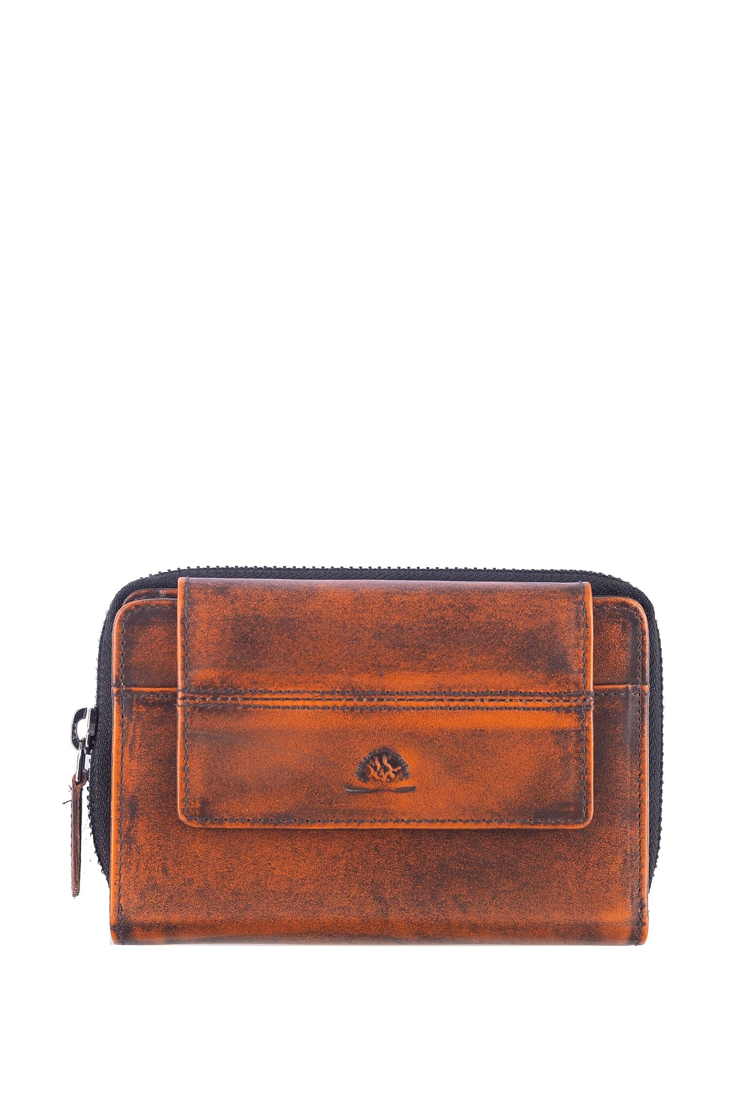 Portefeuille femme RV Destressed RFID orange rouille 2152-32