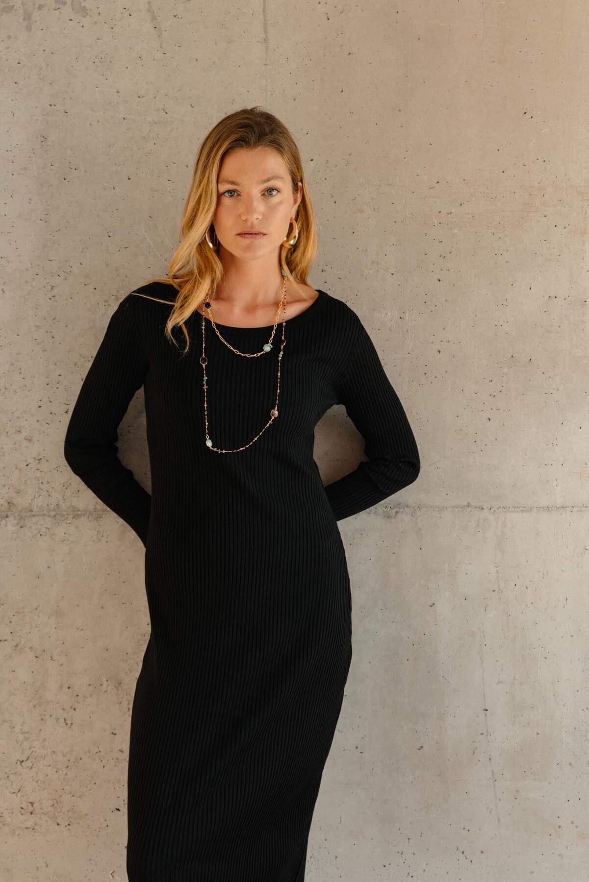 100% Organic Cotton Tube Dress - Black