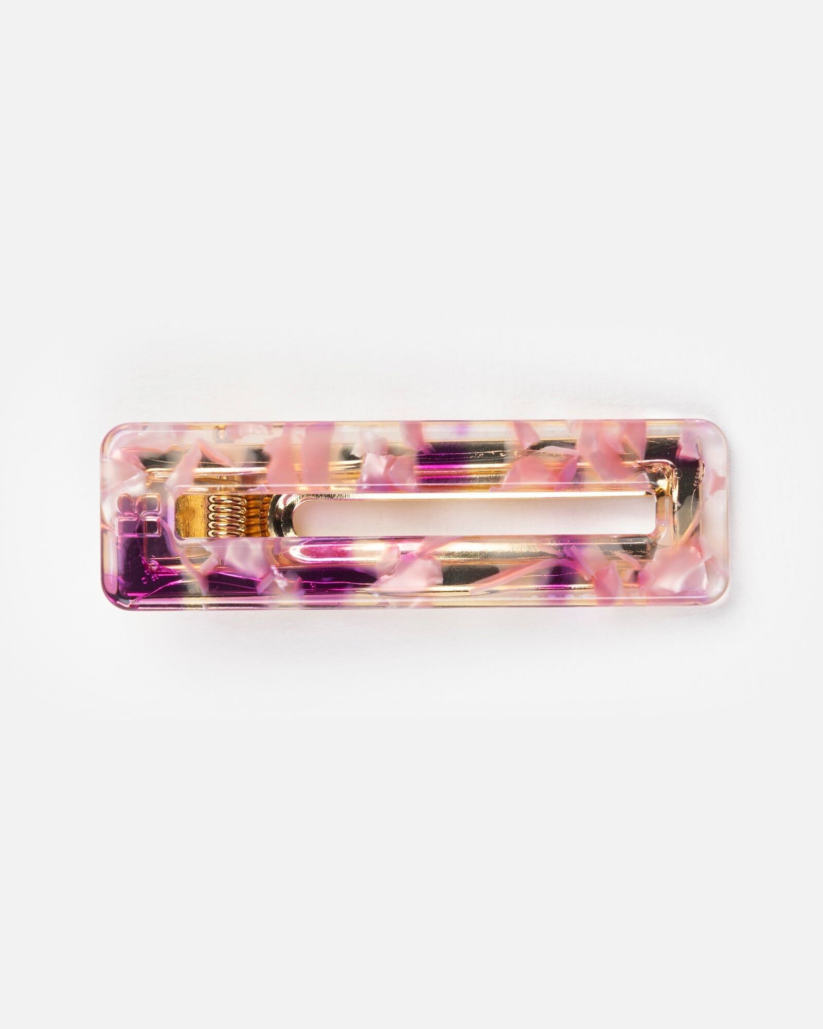 Barrette RECTANGLE - Pink -