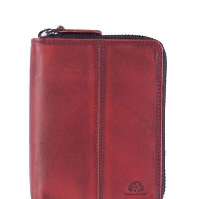 Destressed RV women's wallet RFID deep red 2153-26