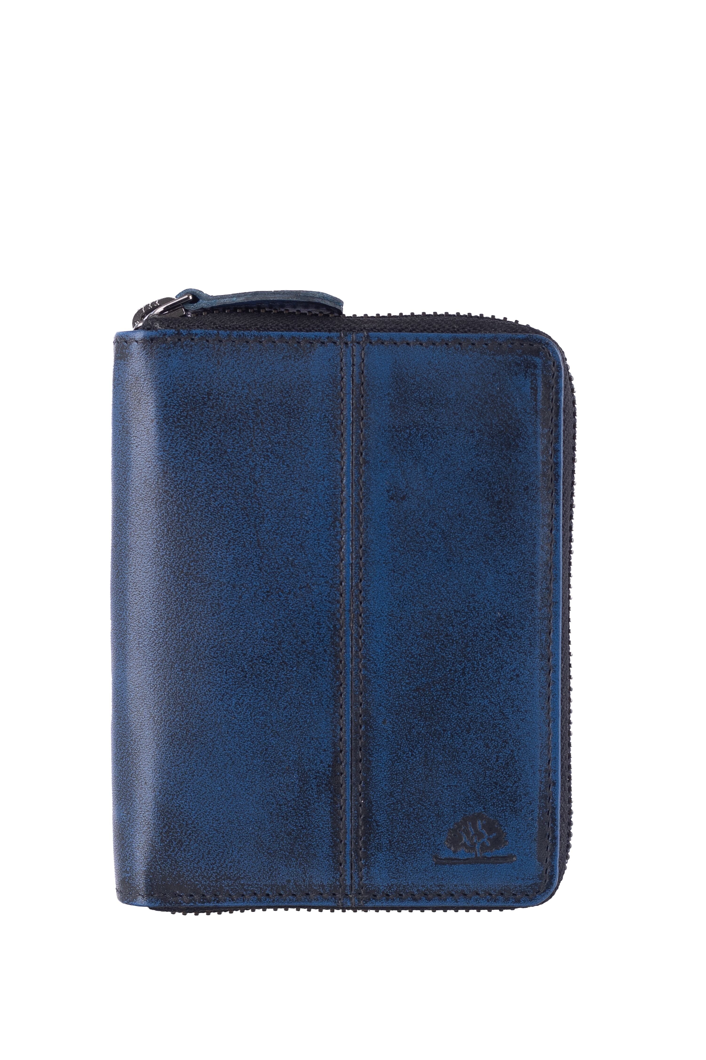 Portefeuille femme RV Destressed RFID bleu marine 2153-27