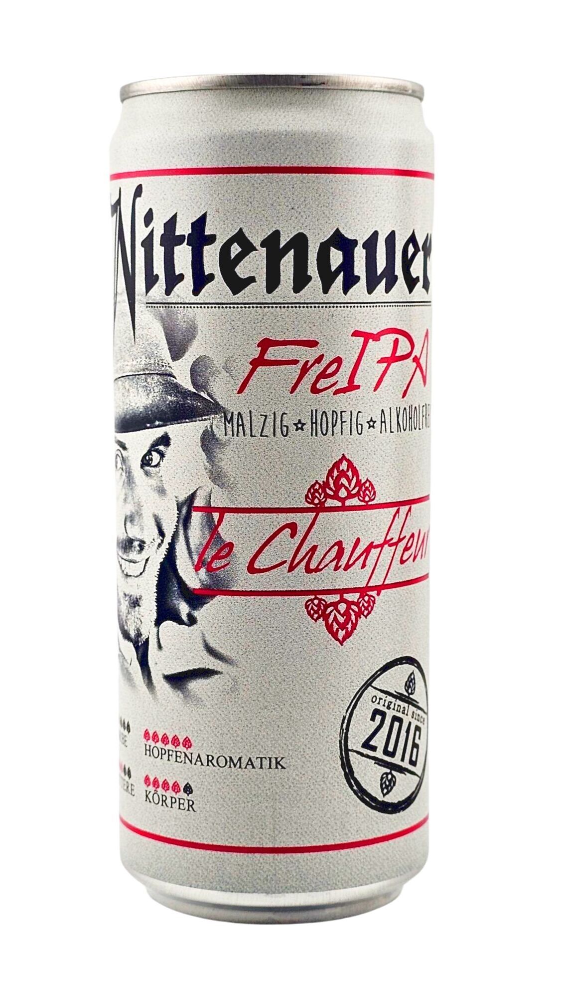 Le Chauffeur lata 0,33 l - cerveza sin alcohol y práctica para el transporte