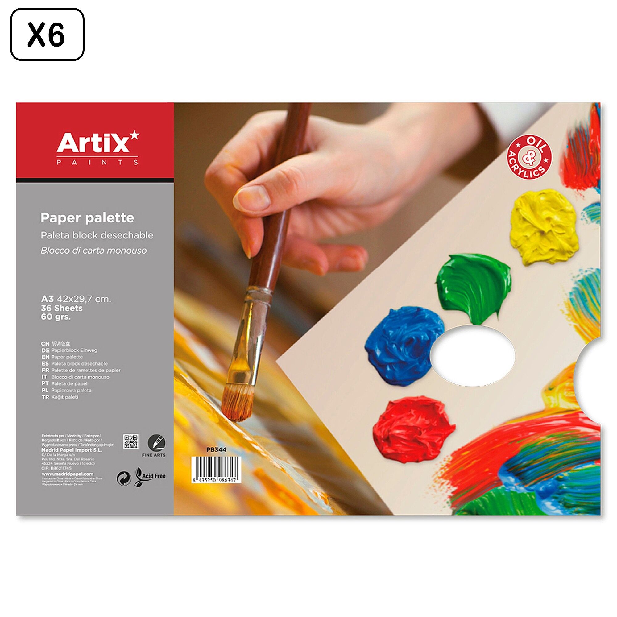 Packung mit 6 Einwegblöcken im Format A3, 36 Blatt