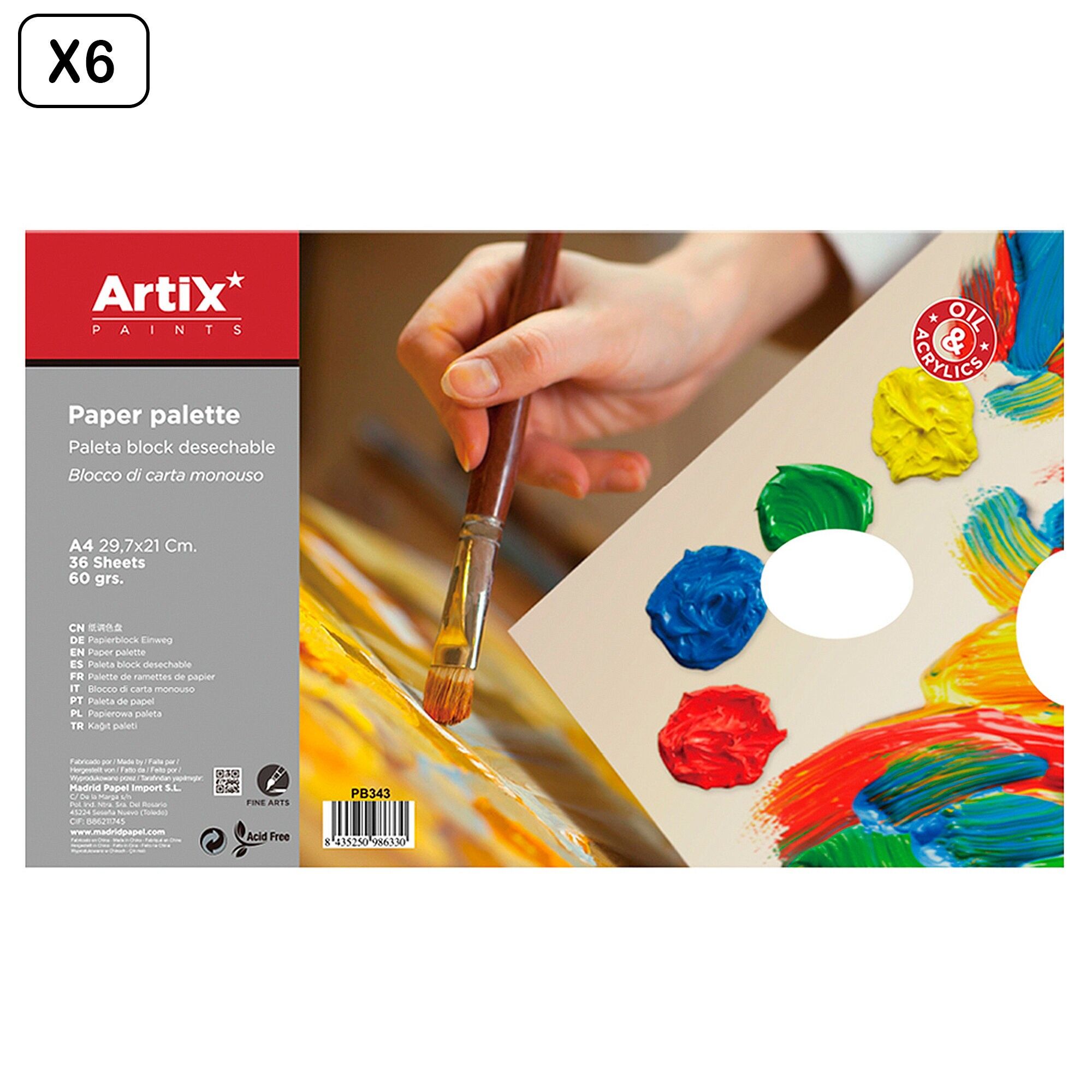 Packung mit 6 Einwegblöcken im Format A4, 36 Blatt