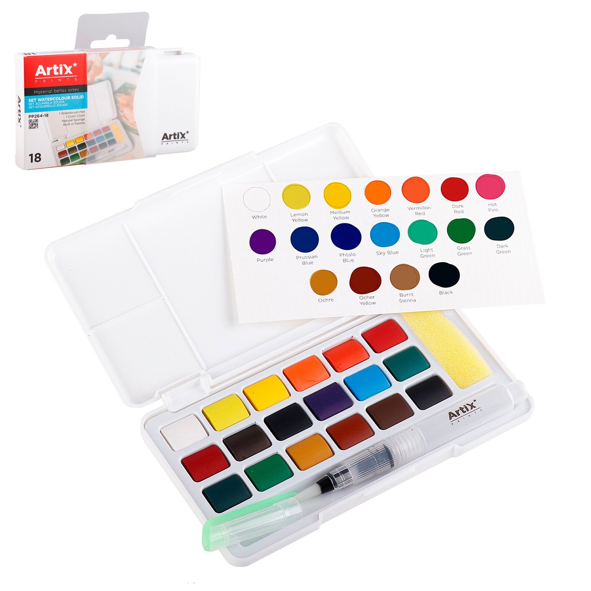 FESTE AQUARELLFARBE 18 FARBEN