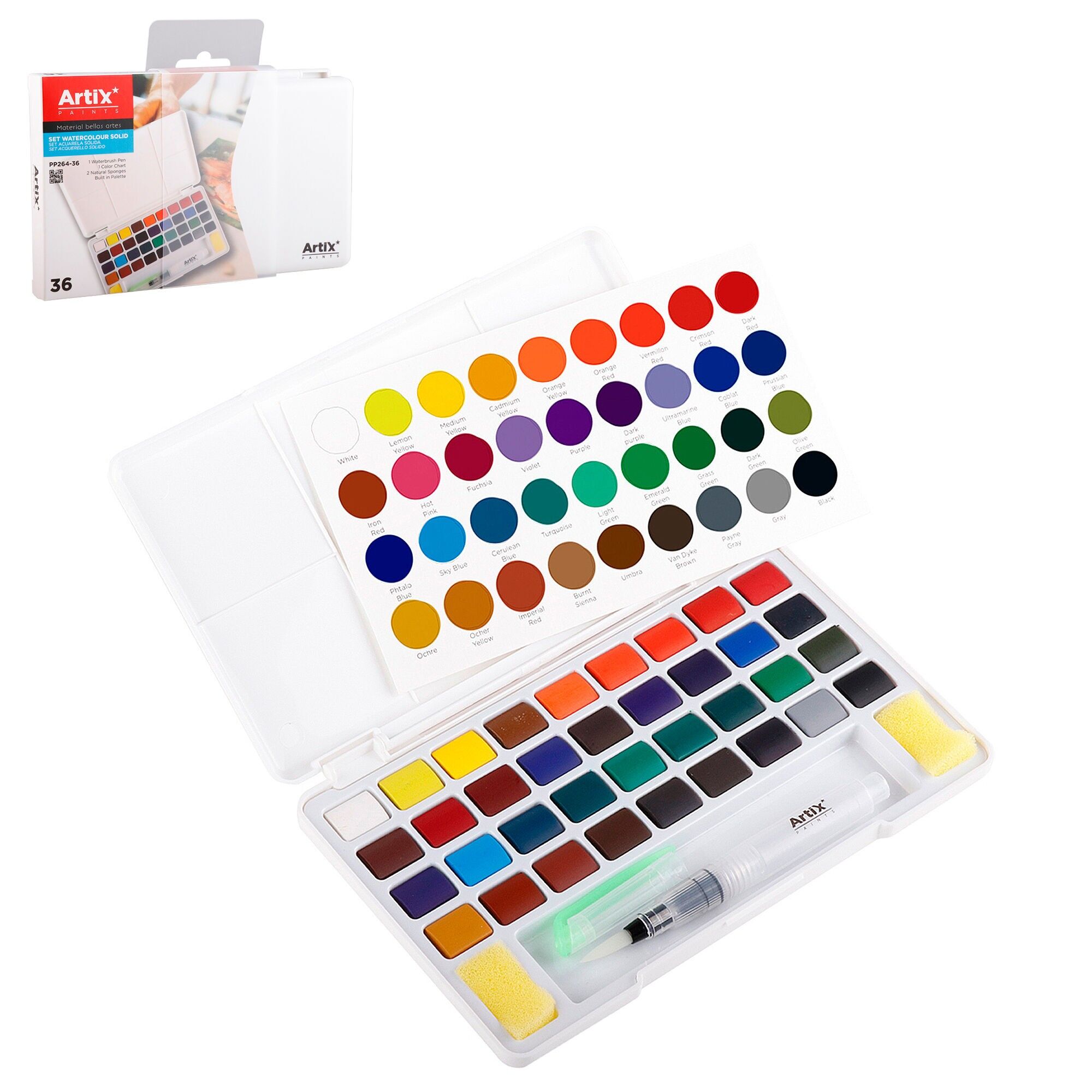 FESTE AQUARELLFARBE 36 FARBEN