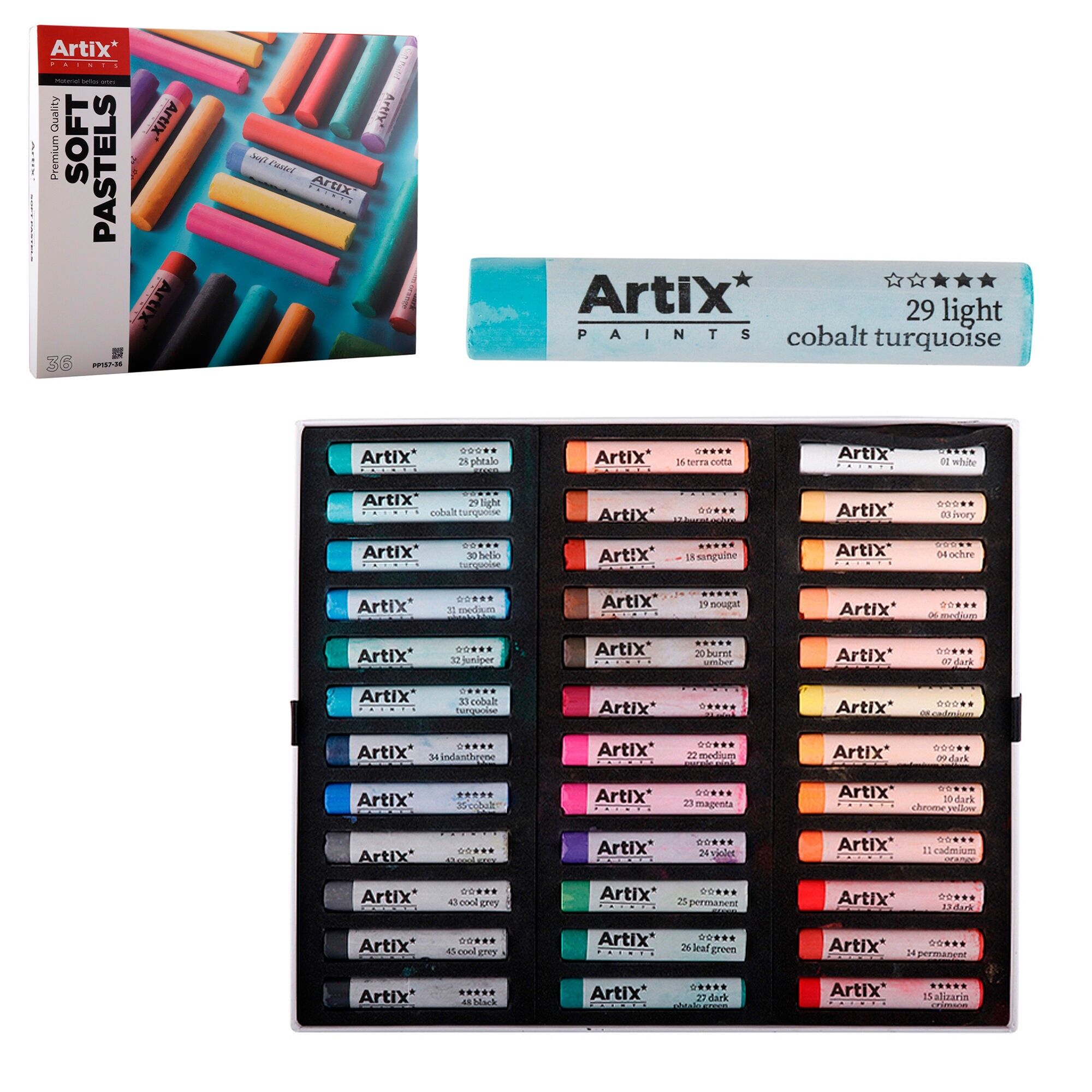 RUNDE PASTELLFARBE 36 FARBEN