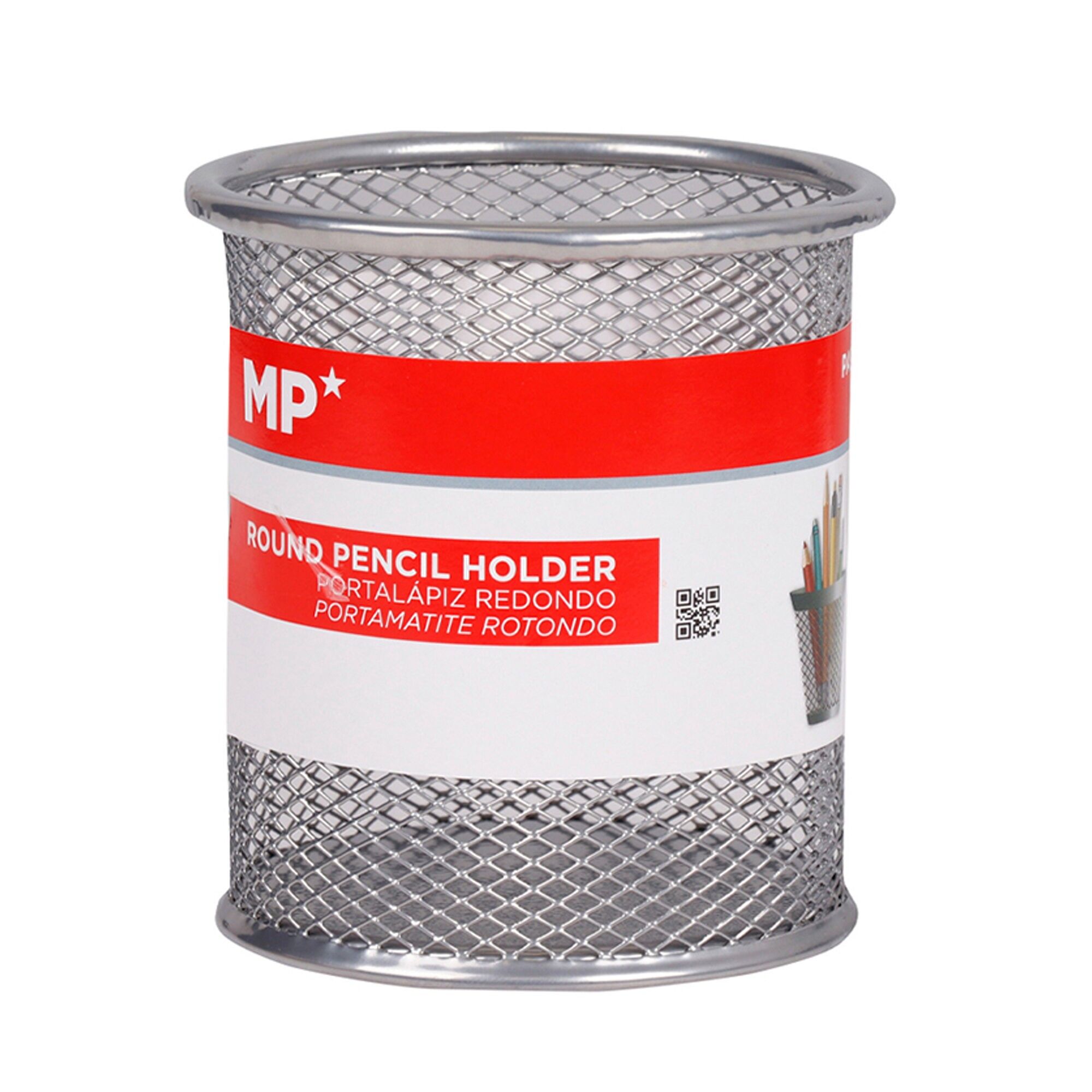 SILBERNER RUNDER BLEISTIFTHALTER 10 x 9 cm