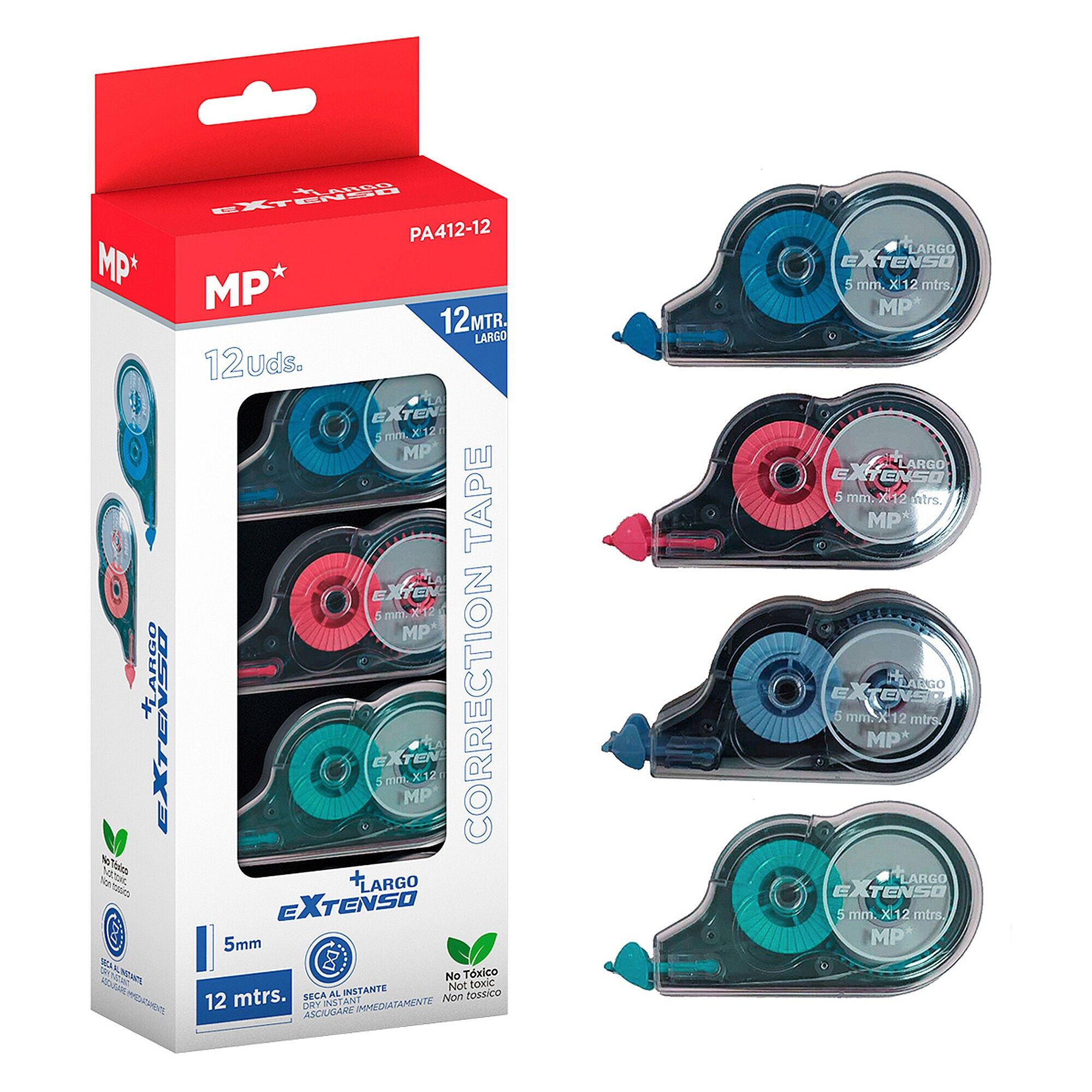 12er-Set EXTENSO-KORREKTURBAND 5 mm x 12 m
