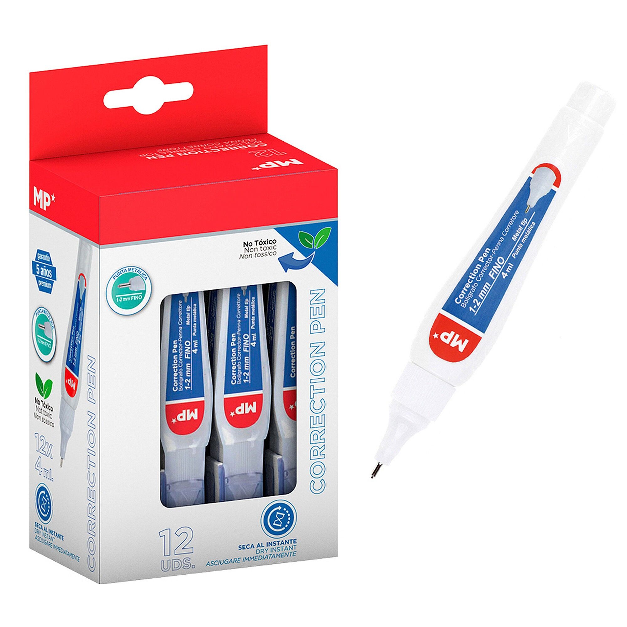 SET MIT 12 KORREKTURSTIFTEN. 4 ml.