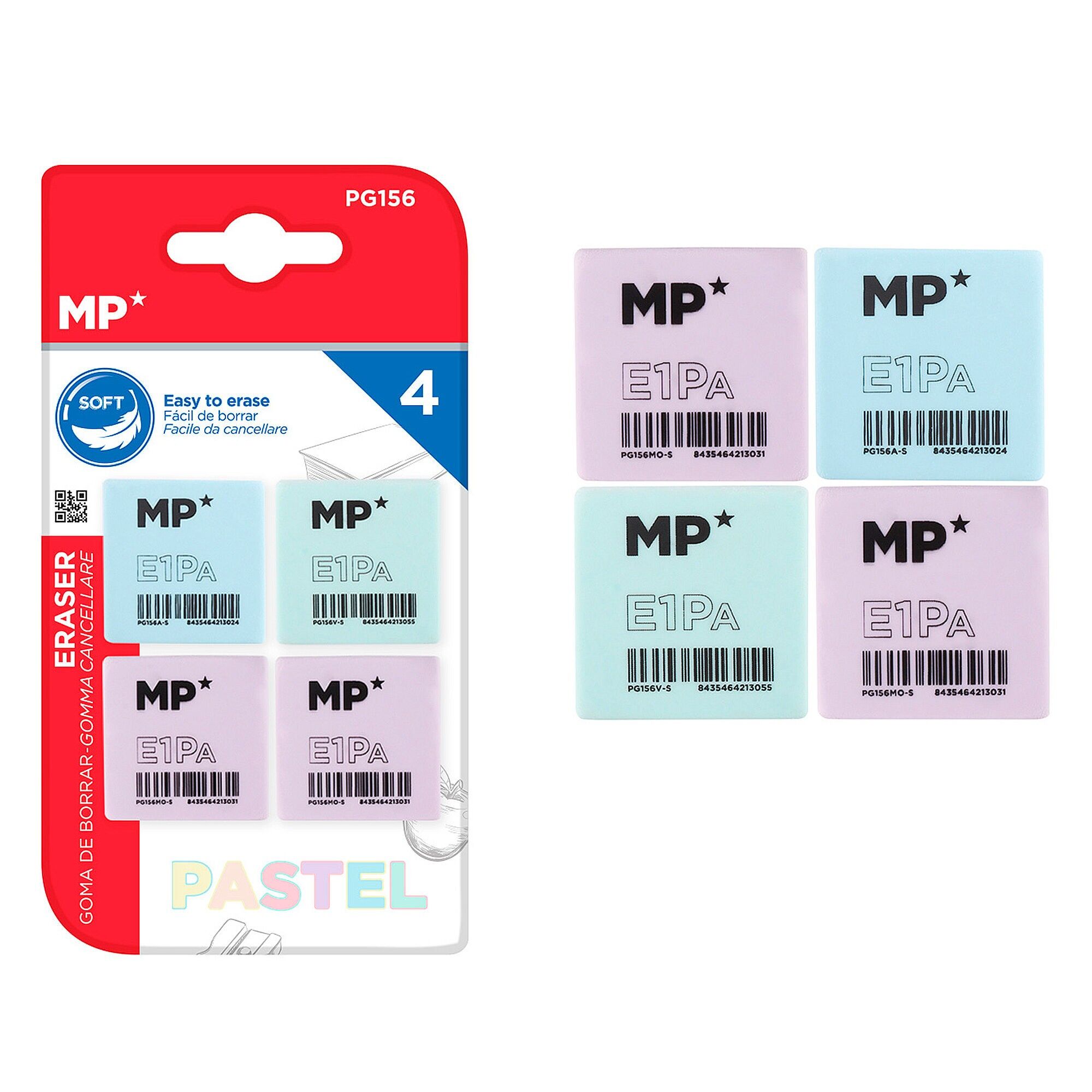 SET 4-tlg.PASTELLRADIERER 28 x 28 x 12 mm