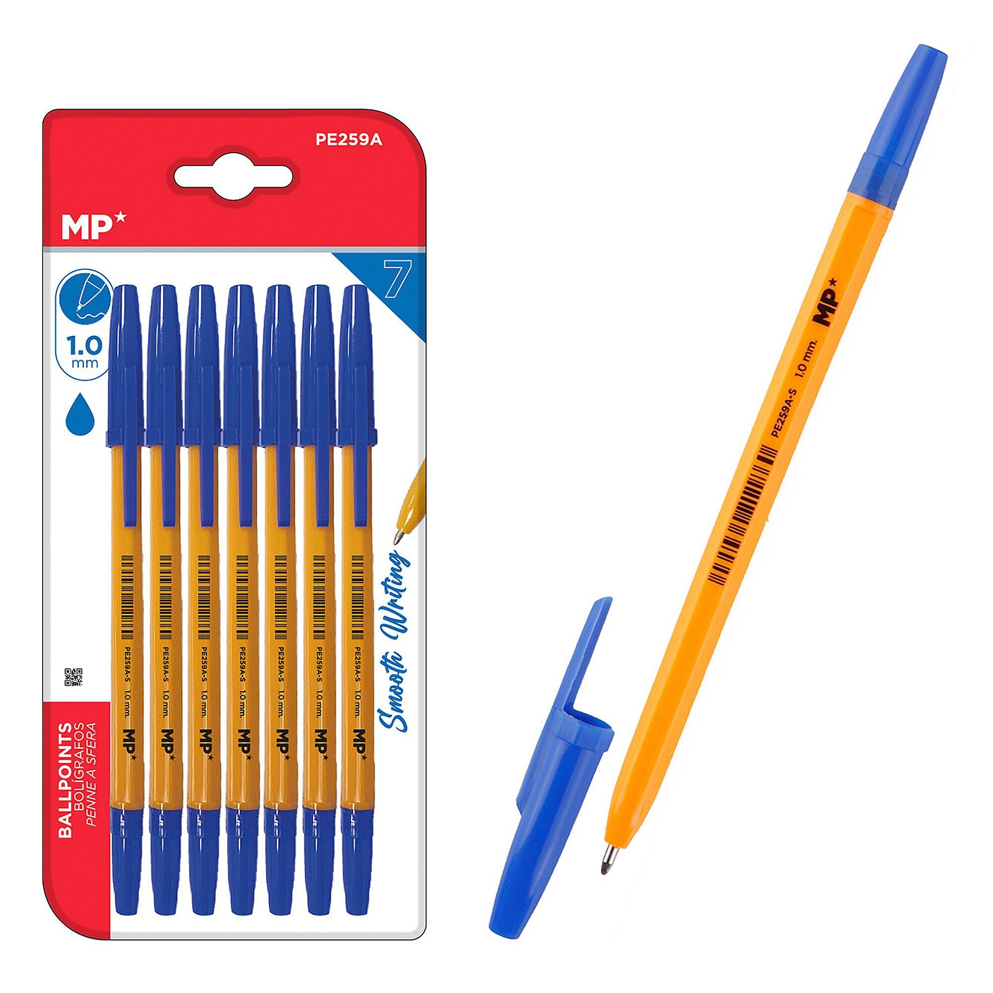 SET BLAUER WEICHSPITZENSTIFTE 1.0 mm 7 Stk.