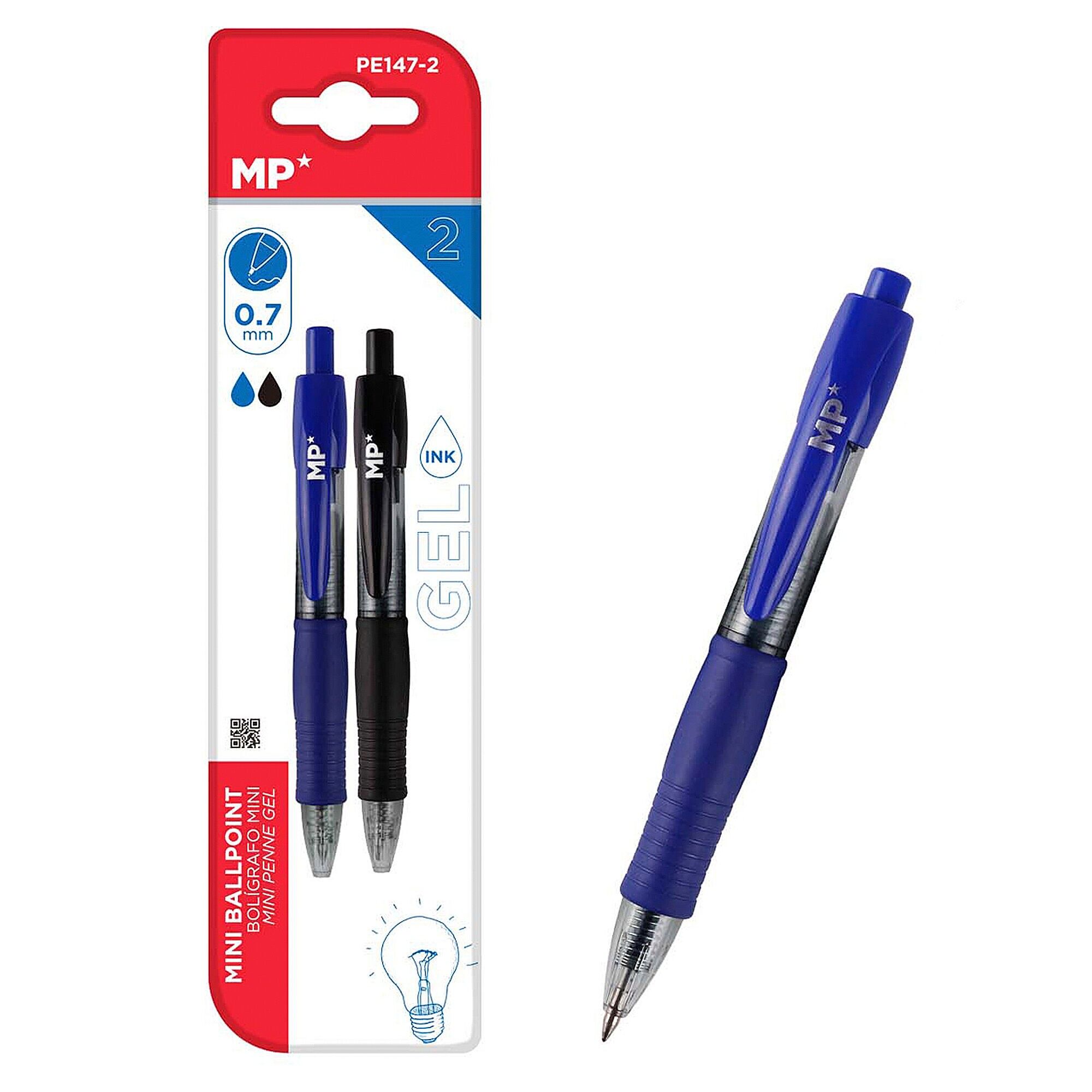 SET MINI-GELSTIFTE MIT 0 SPITZE.7 mm 2 Stk. Blau und Schwarz.