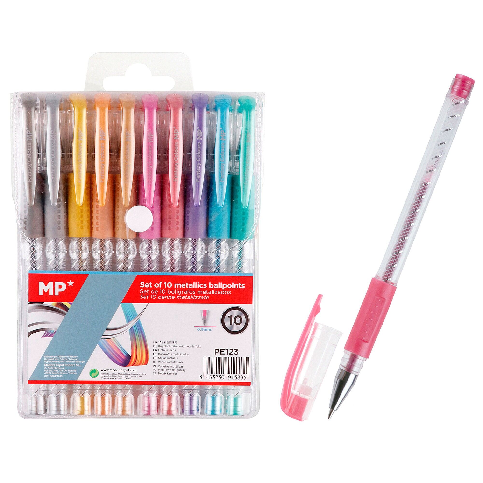 METALLIC-STIFT-SET 10 FARBEN
