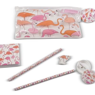 Flamingo Filled Pencil Case