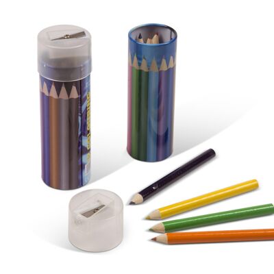 12 lápices de colores de tamaño medio / lata