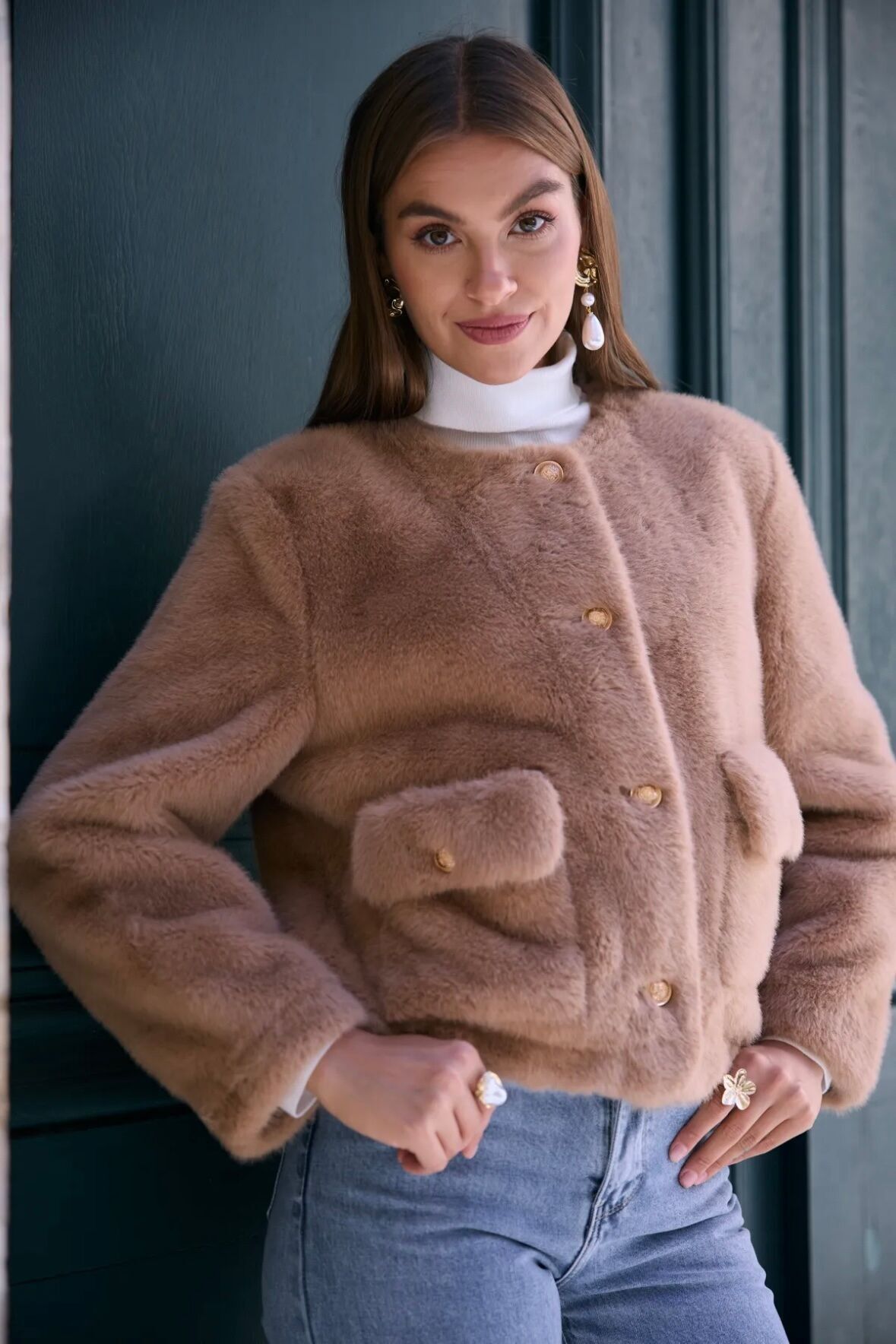 Cappotto in pelliccia sintetica - 2582