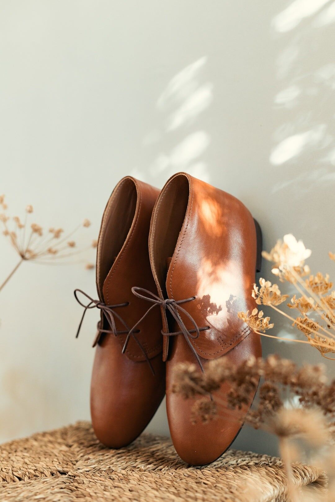 Handgefertigte Damenstiefel aus Leder - Malin - Cognacbraun 35-42