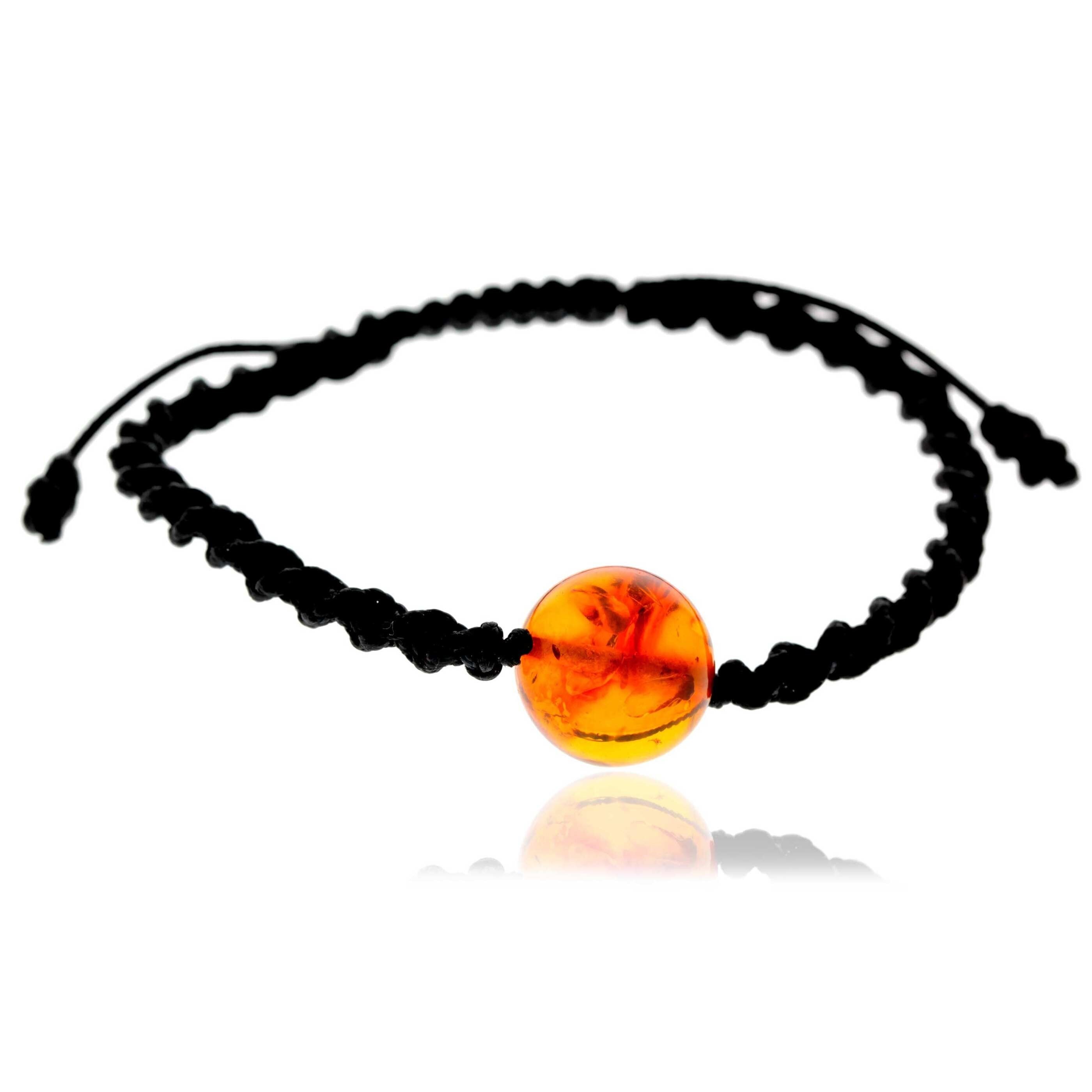 Echte baltische Bernsteinschnur mit Perlenarmband für Männer / Unisex – AMB003