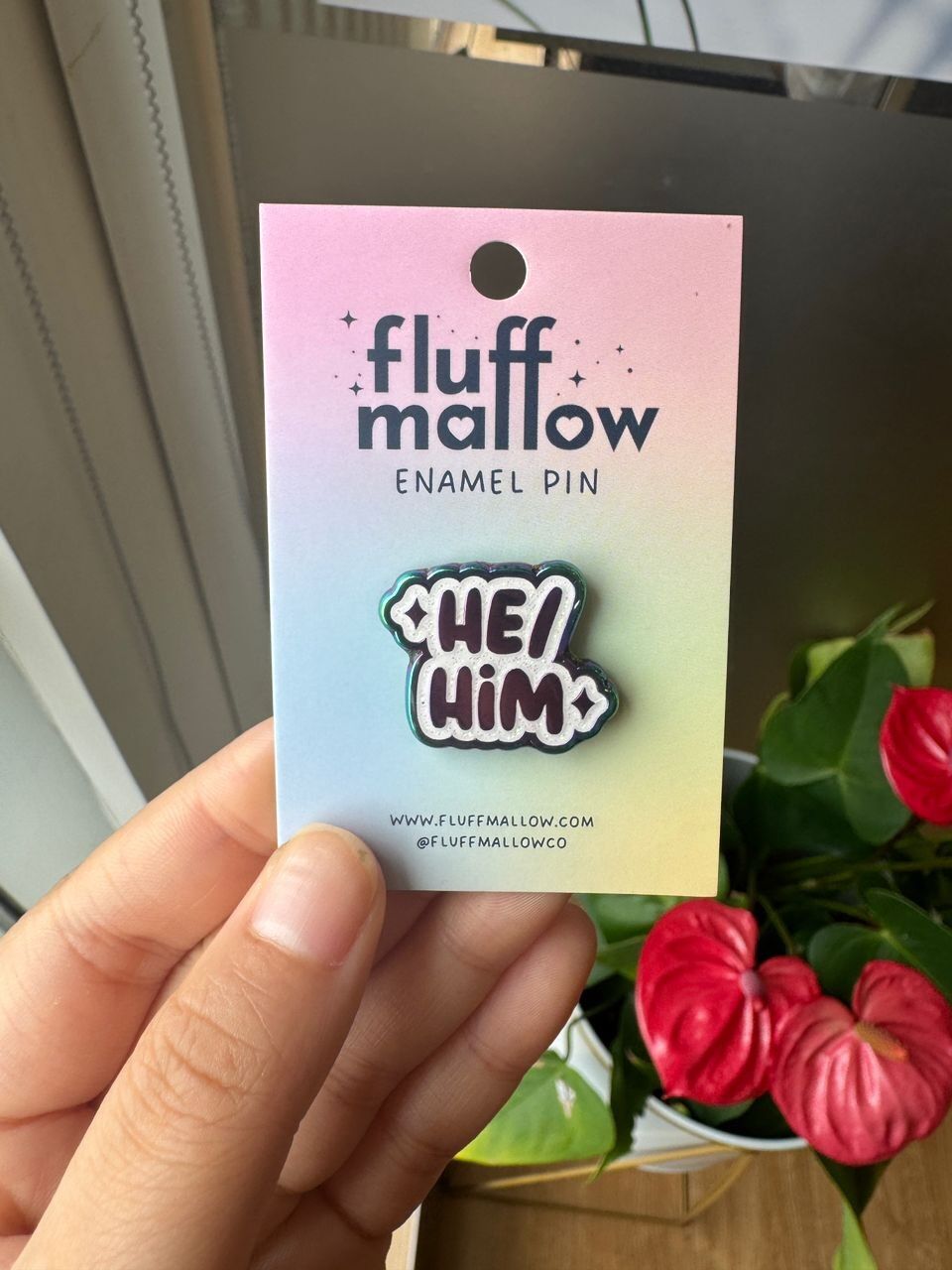 Spilla smaltata Lui/Lui