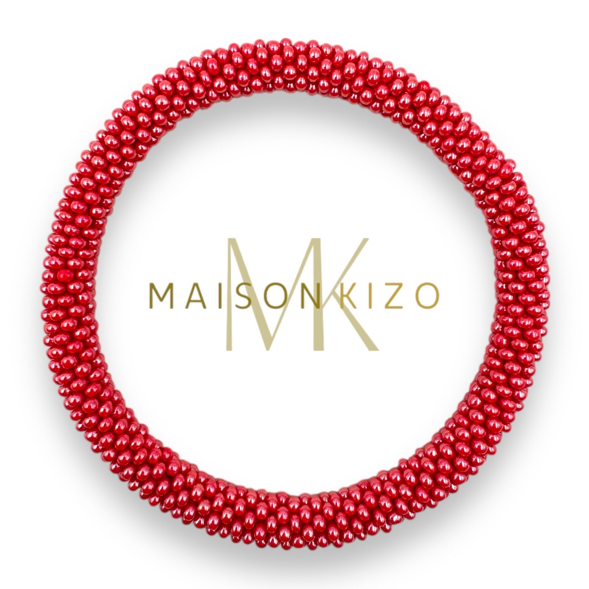 Pulsera nepalí rojo frambuesa B49