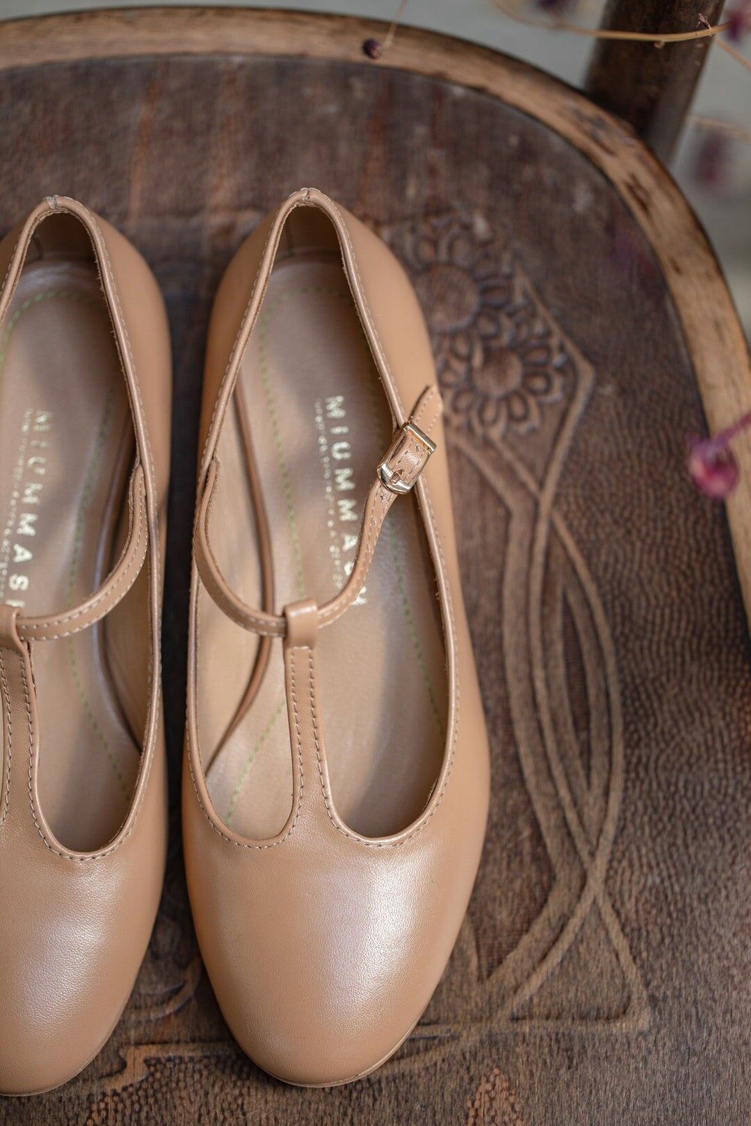 Handgefertigte Lederballerinas - Lotta - beige 34-42