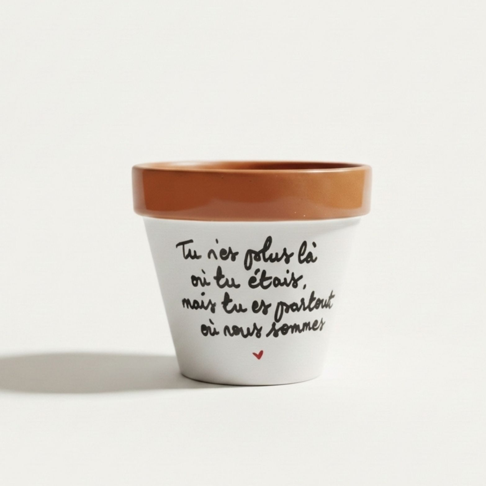 Flower pot "You are no longer where you were… ♥", outdoor decoration, burial, mourning, grave, All Saints' Day