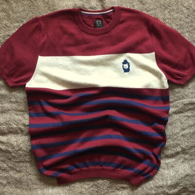T-Shirt – Rot/Beige