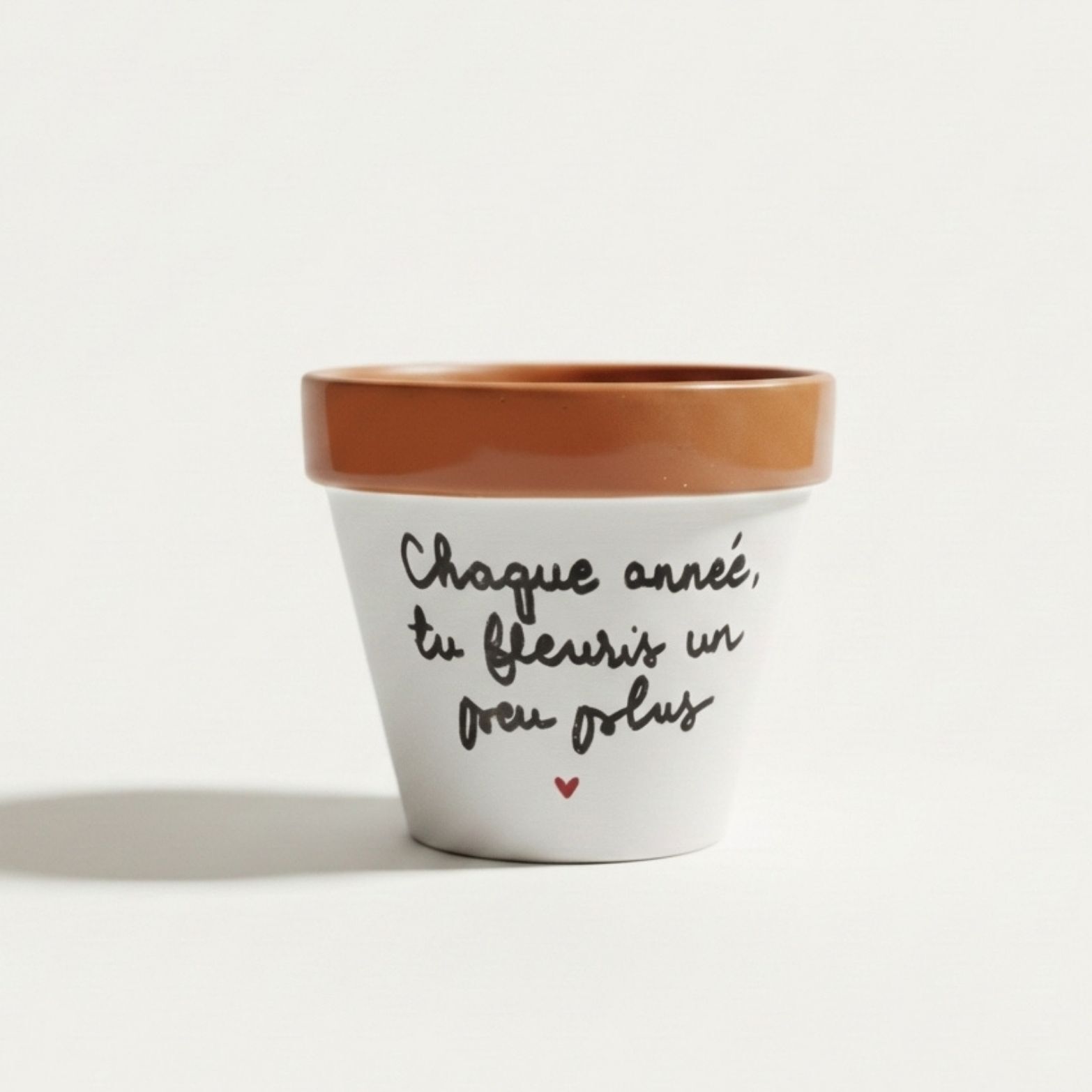 Flower pot "Each year, you bloom a little more,♥", birthday gift idea