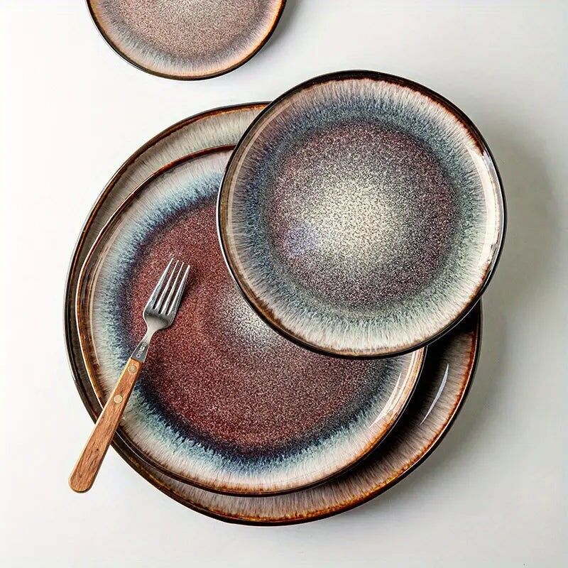 Piatti in ceramica irregolari - Stoviglie smaltate per pasta e bistecca