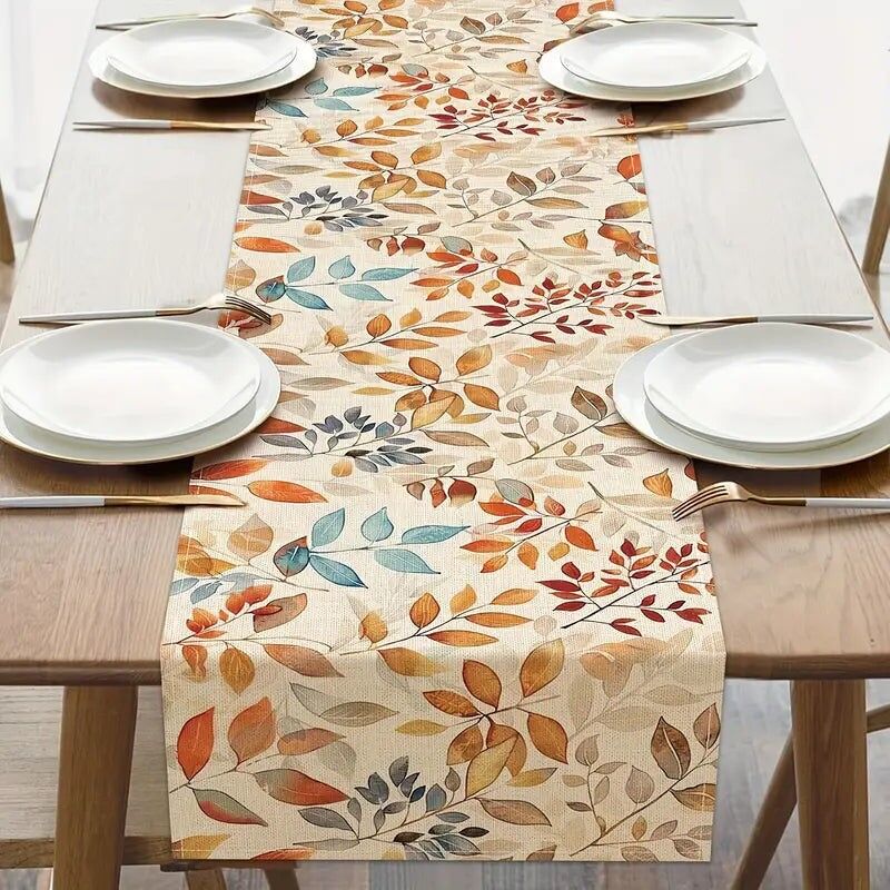 Runner da tavola in lino - Colori autunnali, decorazioni in stile rustico (misure disponibili)