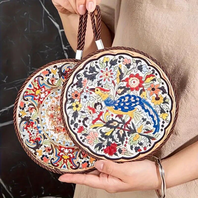 Sottopentola smaltato retrò - Tappetino antiscivolo e resistente al calore per piatti caldi